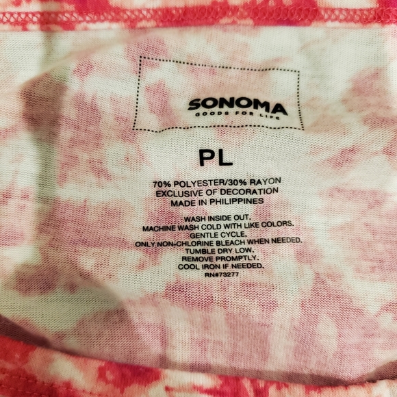 Sonoma Petite Large Pink & White Summer Dress - Picture 5 of 5